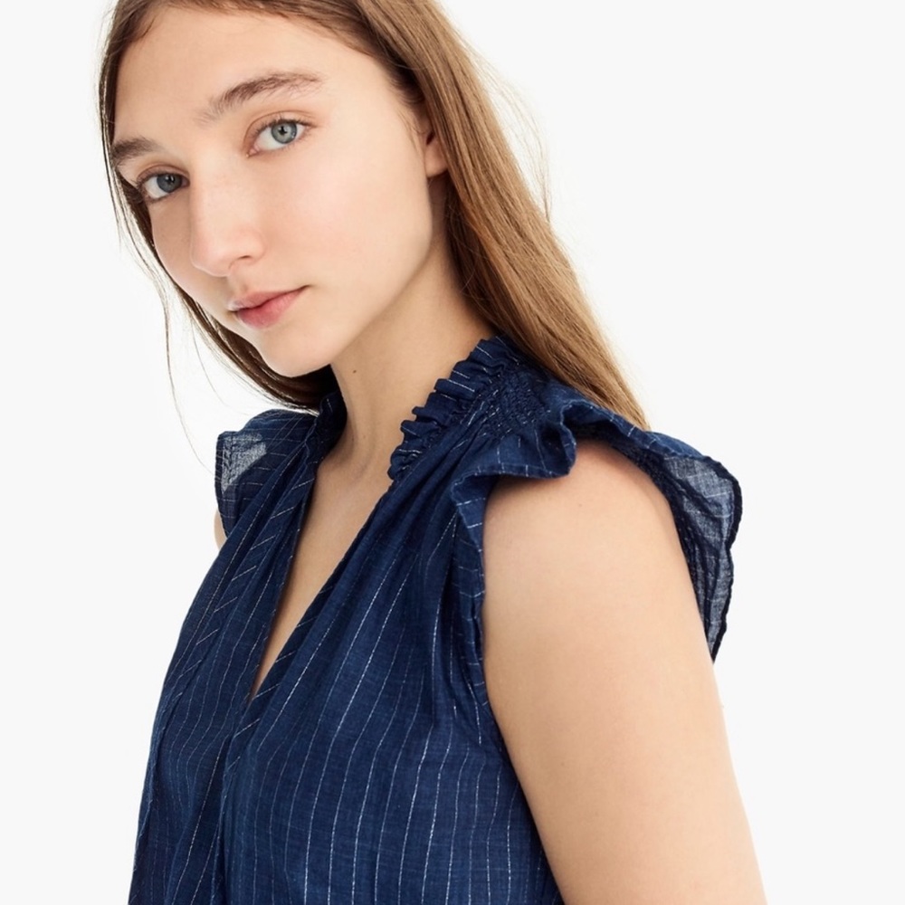 J. Crew sleeveless tie neck top